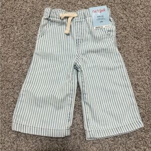 NEW Cat & Jack Light Blue Striped girls flare jeans
